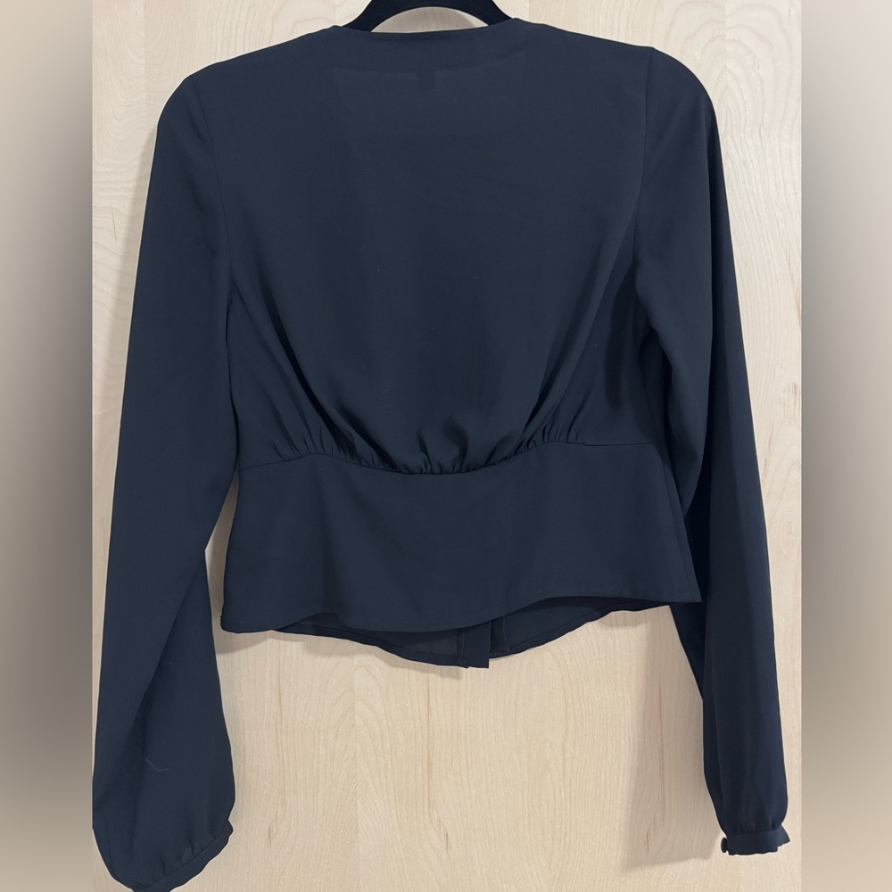 Express Black Button-Down Blouse - image 2
